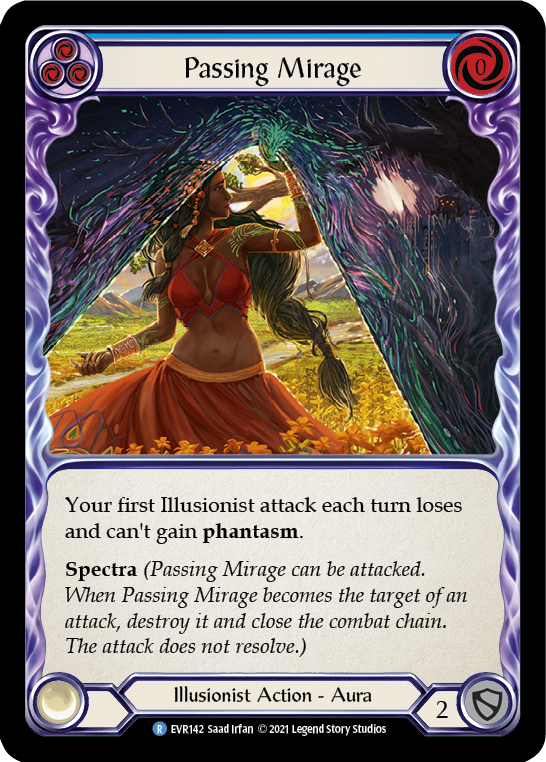 Passing Mirage (Blue) [EVR142] (Everfest)  1st Edition Rainbow Foil